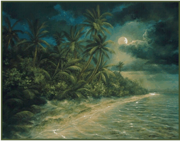 From oil painting: Tropic Moon